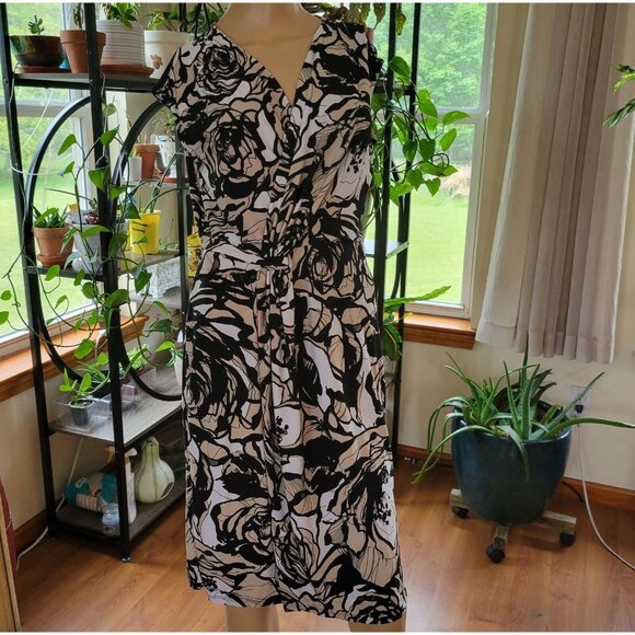 Dana Buchman Dress Geometric Knot Shift Small Relaxed Corporate Office Chic EUC - Picture 3 of 14